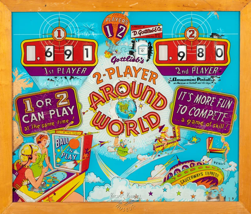 around-the-world-1311-bg.jpg pinball machine - Preview image showing playfield artwork and design details