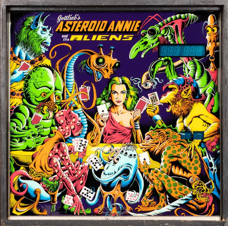 asteroid-annie-1025-bg.jpg pinball machine - Preview image showing playfield artwork and design details