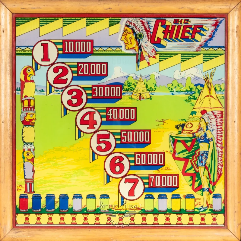 big-chief-1916-bg.jpg pinball machine - Preview image showing playfield artwork and design details