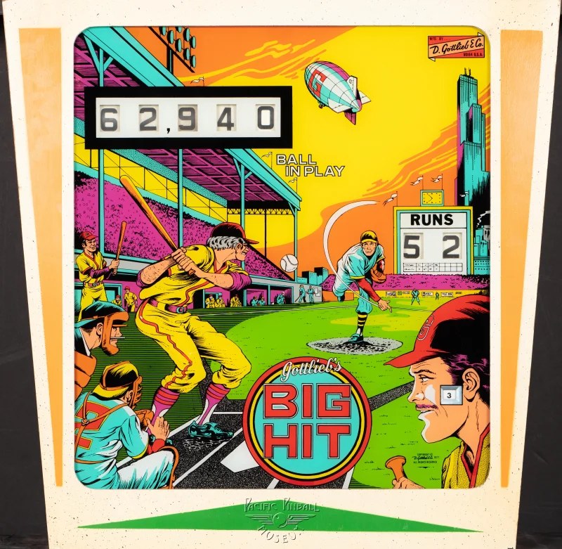big-hit-28-bg.jpg pinball machine - Preview image showing playfield artwork and design details