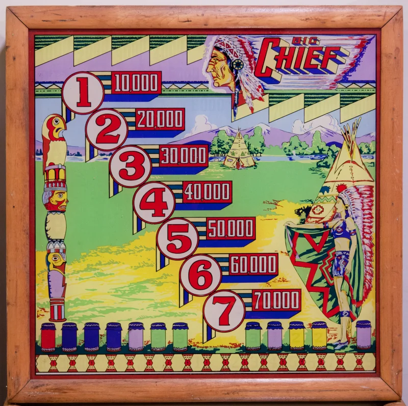 bigchief-4530-bg.jpg pinball machine - Preview image showing playfield artwork and design details