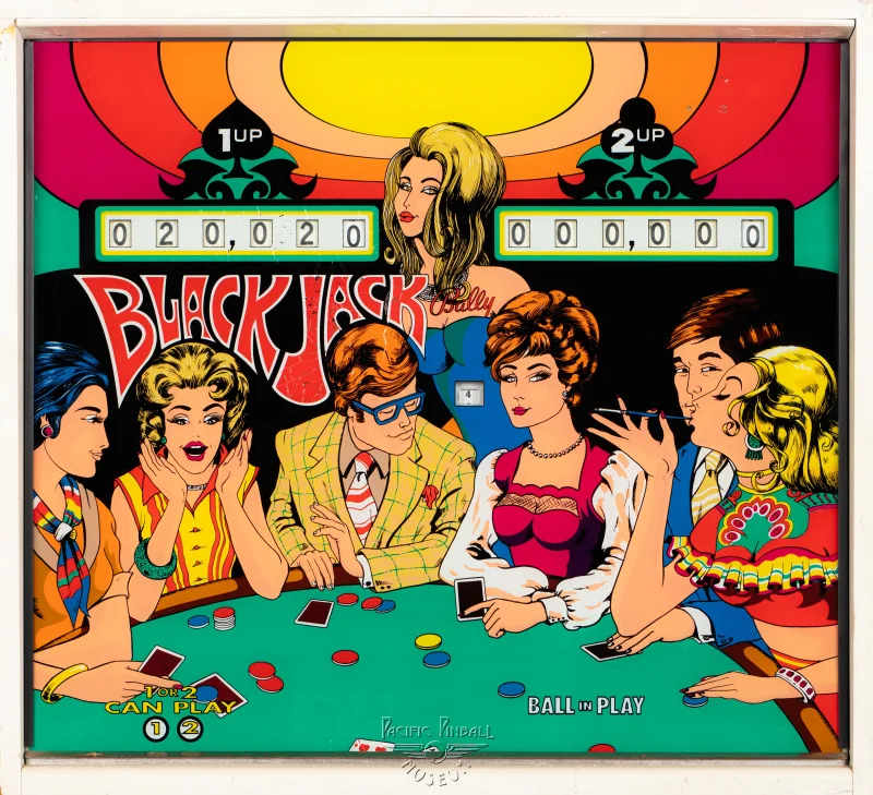 black-jack-1022-bg.jpg pinball machine - Preview image showing playfield artwork and design details