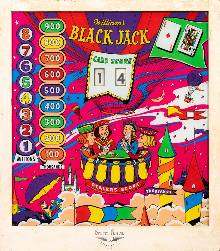 black-jack-826-bg.jpg pinball machine - Preview image showing playfield artwork and design details