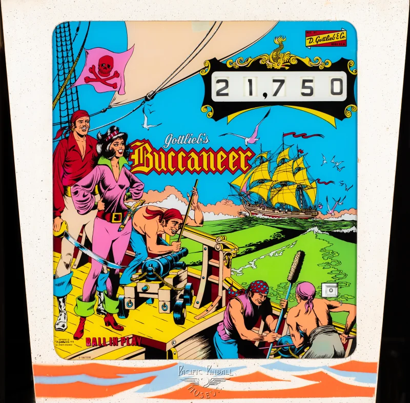 buccaneer-182-bg.jpg pinball machine - Preview image showing playfield artwork and design details
