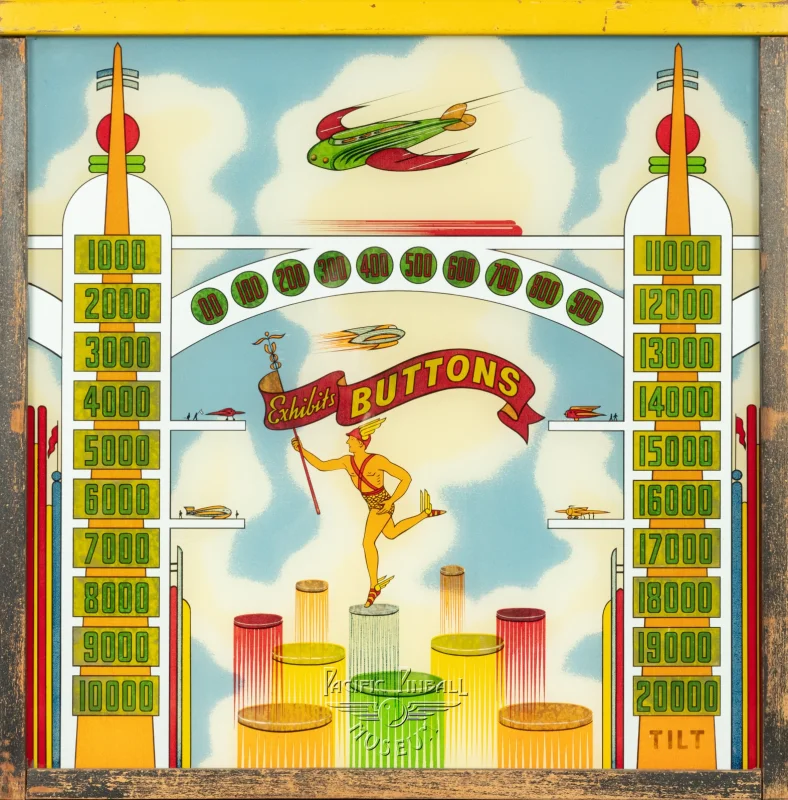 buttons-1927-bg.jpg pinball machine - Preview image showing playfield artwork and design details