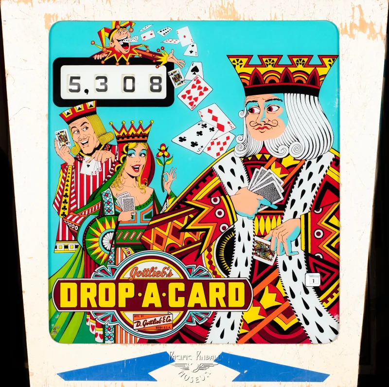 drop-a-card-140-bg.jpg pinball machine - Preview image showing playfield artwork and design details