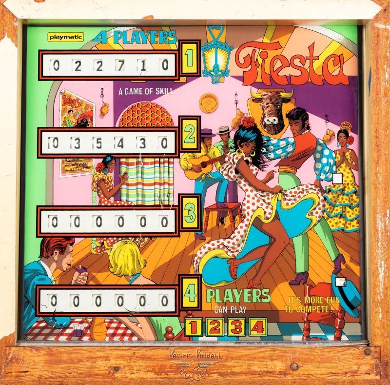 fiesta-1074-bg.jpg pinball machine - Preview image showing playfield artwork and design details