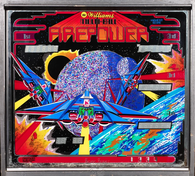 firepower-572-bg.jpg pinball machine - Preview image showing playfield artwork and design details