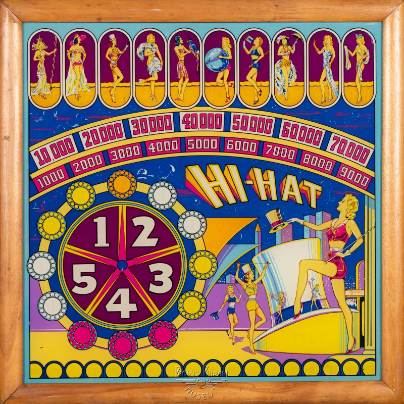 hi-hat-1534-bg.jpg pinball machine - Preview image showing playfield artwork and design details