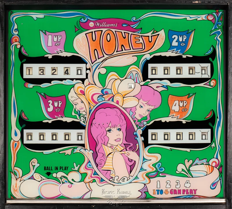 honey-873-bg.jpg pinball machine - Preview image showing playfield artwork and design details