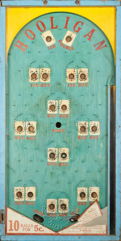 hooligan-3349-pf.jpg pinball machine - Preview image showing playfield artwork and design details