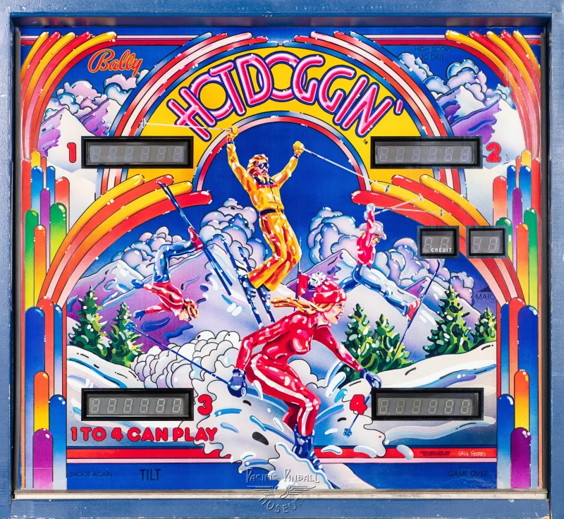 hotdoggin-1004-bg.jpg pinball machine - Preview image showing playfield artwork and design details