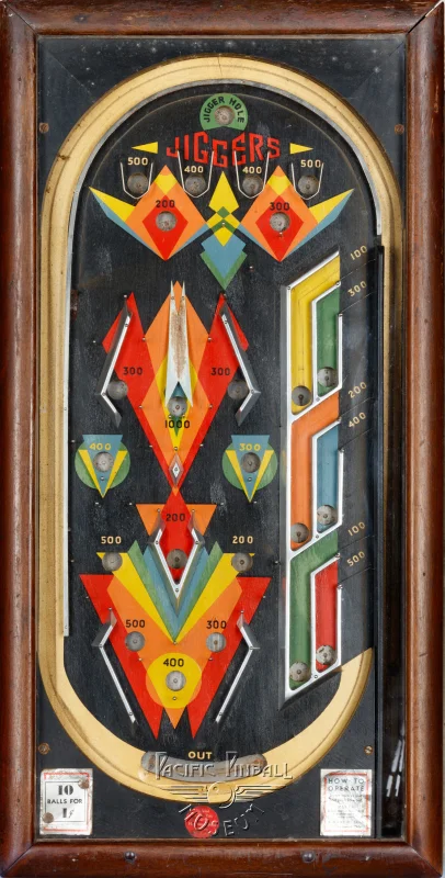 jiggers-3192-pf.jpg pinball machine - Preview image showing playfield artwork and design details