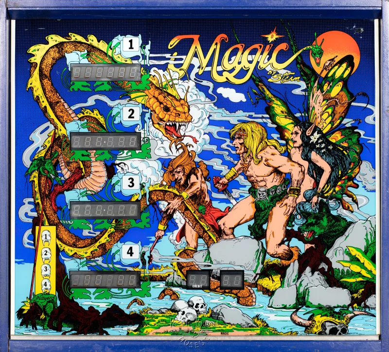 magic-565-bg.jpg pinball machine - Preview image showing playfield artwork and design details