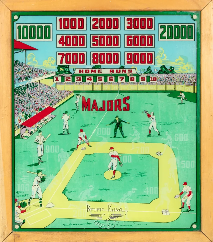 majors-1924-bg.jpg pinball machine - Preview image showing playfield artwork and design details