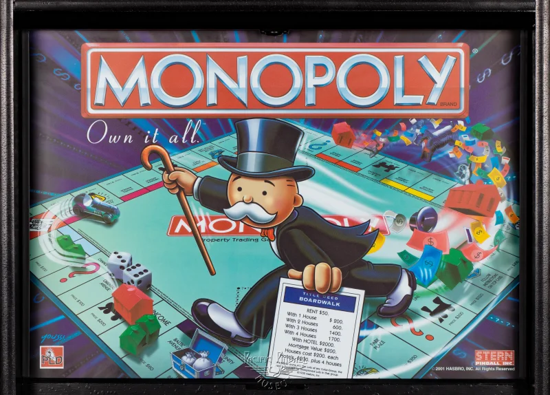 monopoly-1208-bg.jpg pinball machine - Preview image showing playfield artwork and design details