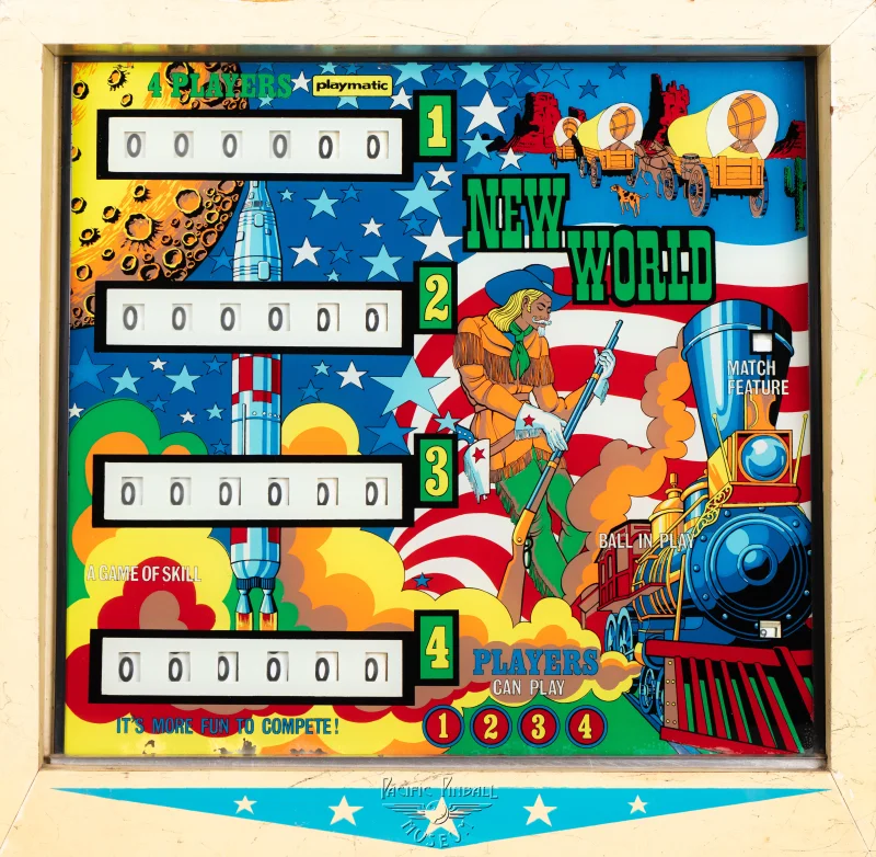 new-world-838-bg.jpg pinball machine - Preview image showing playfield artwork and design details