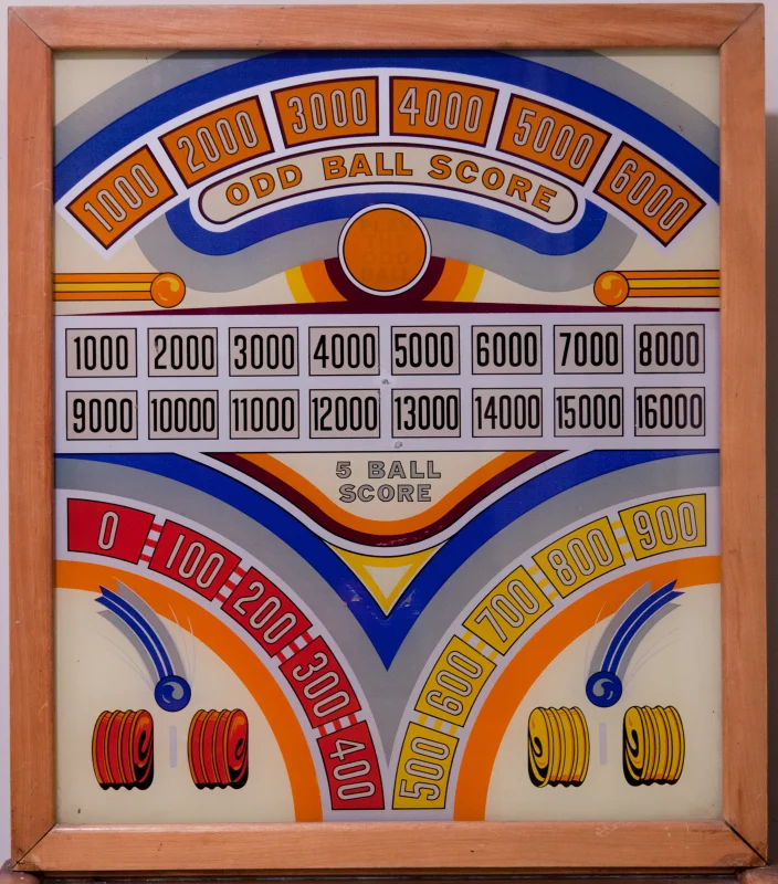 oddball-4548-bg.jpg pinball machine - Preview image showing playfield artwork and design details
