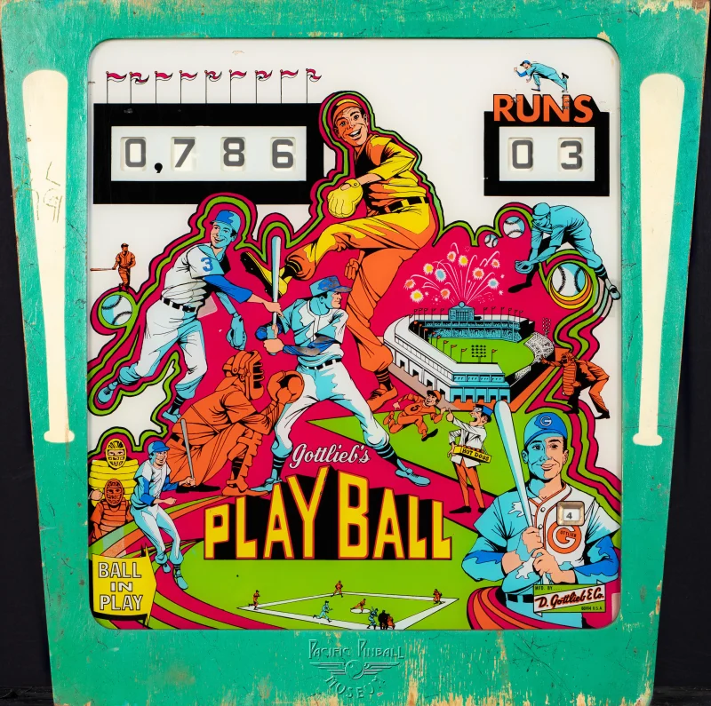 playball-1105-bg.jpg pinball machine - Preview image showing playfield artwork and design details