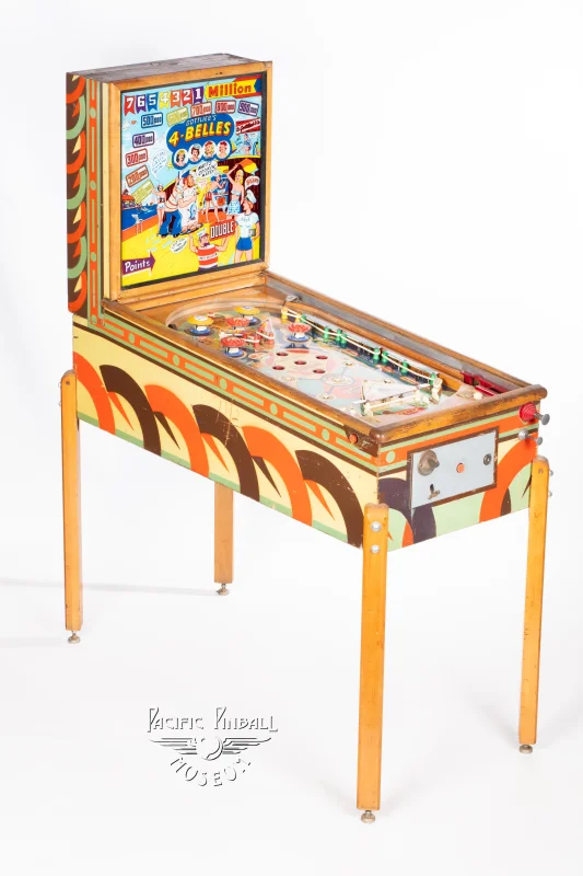 ppm-4-belles-300-34-print.jpg pinball machine - 1954 Gottlieb 4 Belles 3/4 View