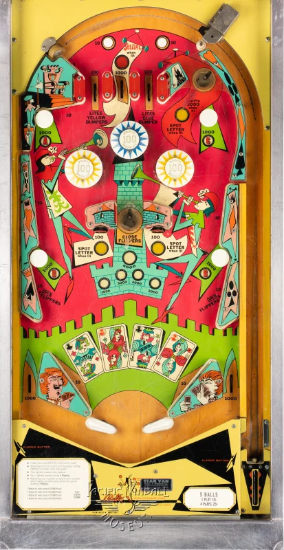 ppm-4-queens-190-pf-print.jpg pinball machine - 1970 Bally Four Queens Playfield