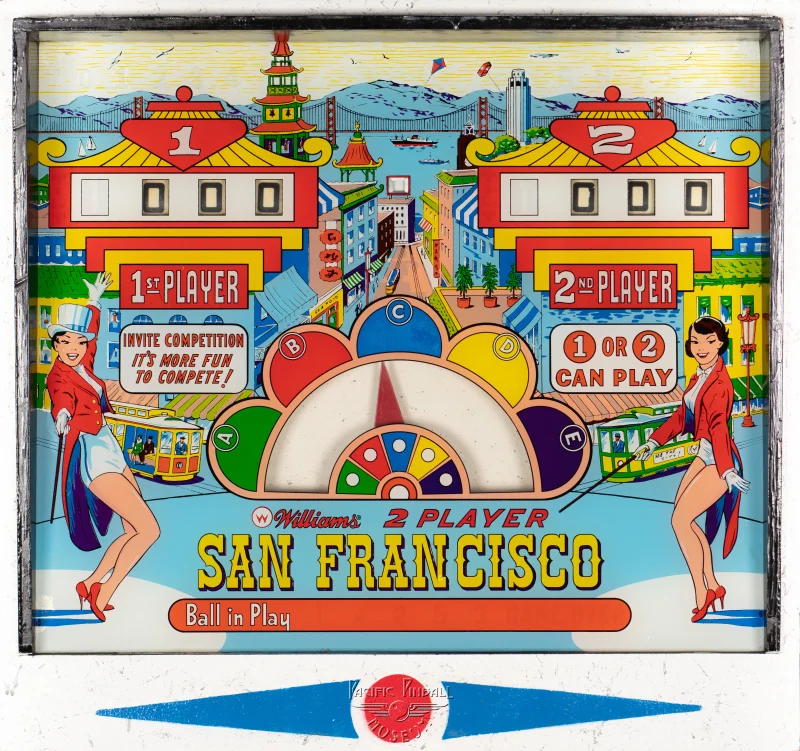 san-francisco-849-bg.jpg pinball machine - Preview image showing playfield artwork and design details