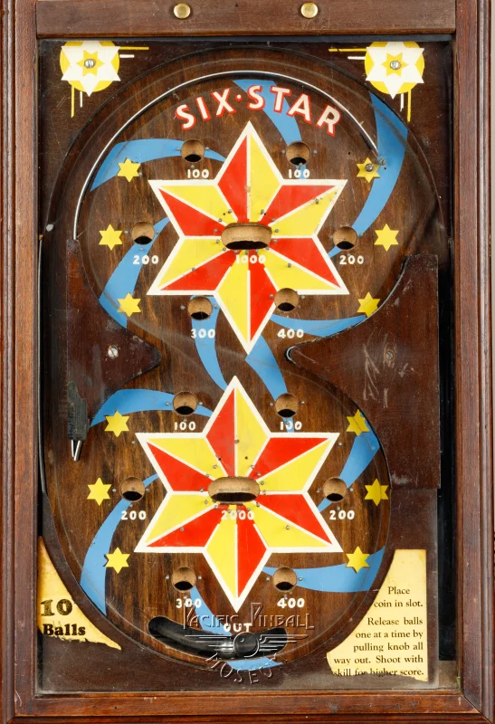 six-star-2924-pf.jpg pinball machine - Preview image showing playfield artwork and design details