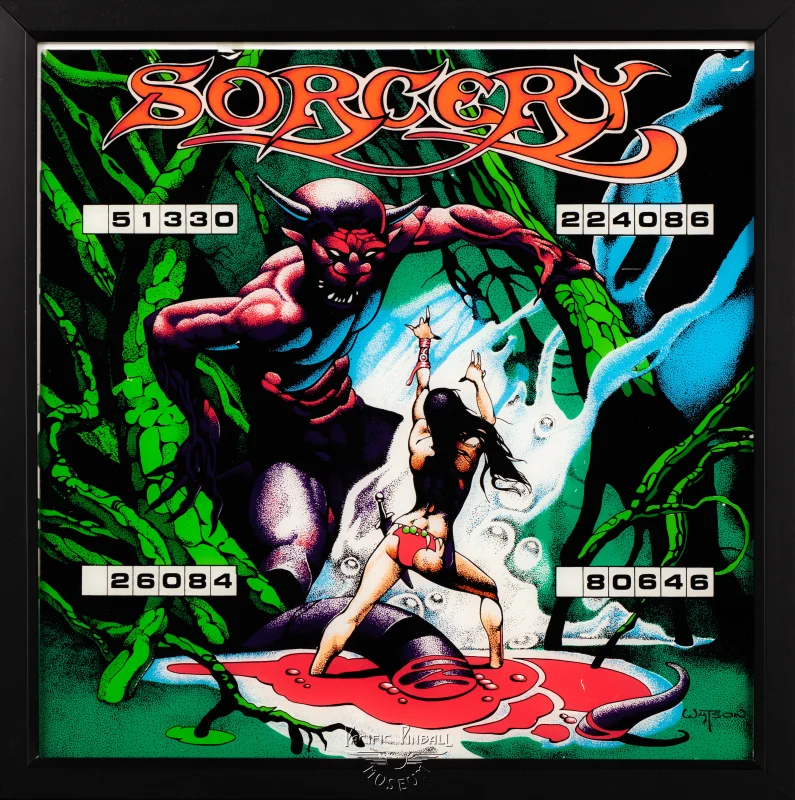 sorcery-artwork-bg.jpg pinball machine - Preview image showing playfield artwork and design details