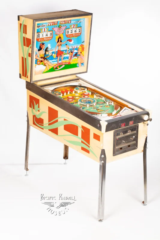 south-pacific-1487-34.jpg pinball machine - Preview image showing playfield artwork and design details