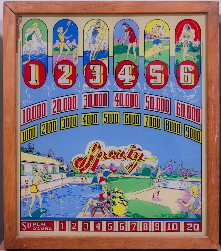 sporty-4528-bg.jpg pinball machine - Preview image showing playfield artwork and design details