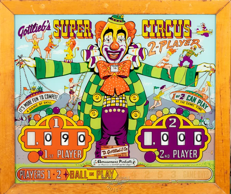 super-circus-1308-bg.jpg pinball machine - Preview image showing playfield artwork and design details