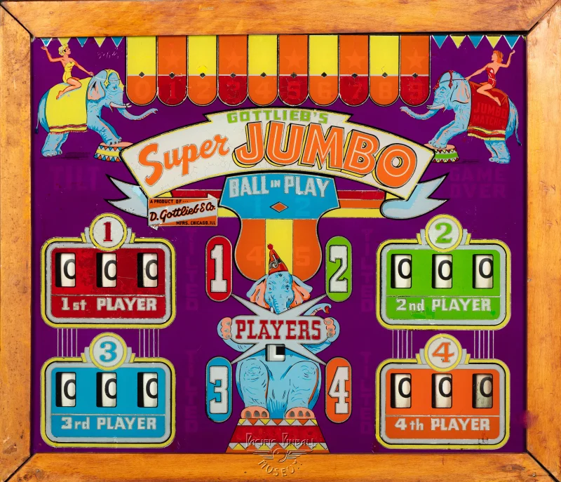 super-jumbo-1373-bg.jpg pinball machine - Preview image showing playfield artwork and design details