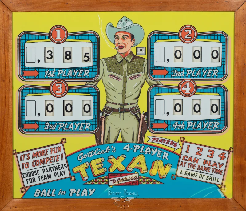 texan-1310-bg.jpg pinball machine - Preview image showing playfield artwork and design details
