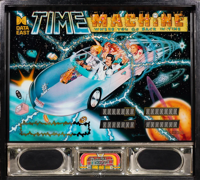 time-machine-518-bg.jpg pinball machine - Preview image showing playfield artwork and design details