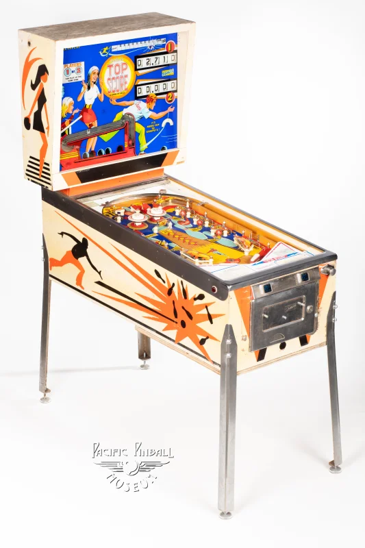 top-score-186-34.jpg pinball machine - Preview image showing playfield artwork and design details