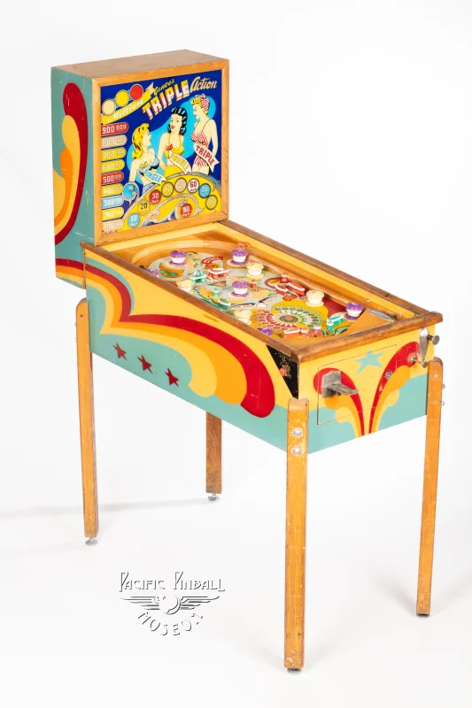 triple-action-344-34.jpg pinball machine - Preview image showing playfield artwork and design details