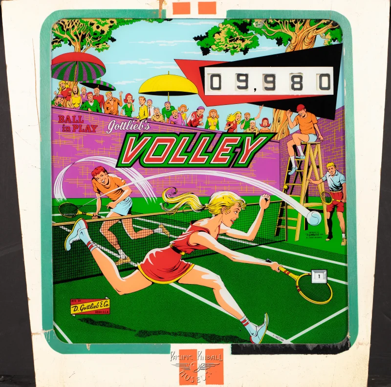 volley-692-bg.jpg pinball machine - Preview image showing playfield artwork and design details