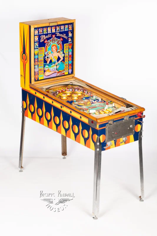 world-beauties-389-34.jpg pinball machine - Preview image showing playfield artwork and design details
